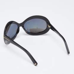 Pre Owned Tom Ford Black TF428 Edie Oval Sunglasses