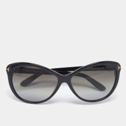 Pre Owned Tom Ford Black Gradient Telma TF 325 Cateye Sunglasses