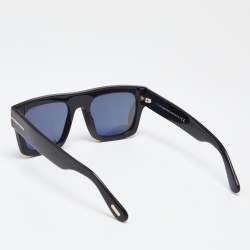 Pre Owned Tom Ford Black Fausto TF711 Squared Sunglasses