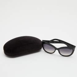 Pre Owned Tom Ford Black Alistair TF524 Gradient Cat Eye Sunglasses