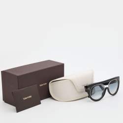 Pre Owned Tom Ford Black/Grey Gradient Alana TF360 Aviator Sunglasses