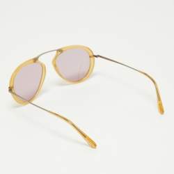 Pre Owned Tom Ford Light Yellow TF473 Aaron Sunglasses