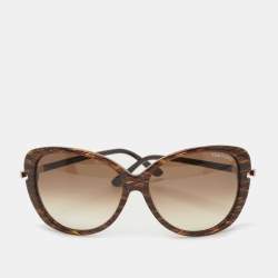 Tom Ford Havana/Brown Gradient Linda TF324 Butterfly Sunglasses