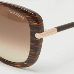 Tom Ford Havana/Brown Gradient Linda TF324 Butterfly Sunglasses