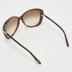 Tom Ford Havana/Brown Gradient Linda TF324 Butterfly Sunglasses