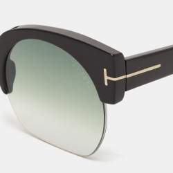 Tom Ford Black/Green Gradient TF 552 Savannah-02 Cat Eye Sunglasses