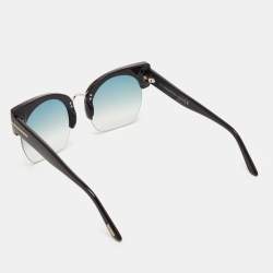 Tom Ford Black/Green Gradient TF 552 Savannah-02 Cat Eye Sunglasses