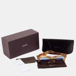 Tom Ford Brown/Blue Greta Gradient Sunglasses