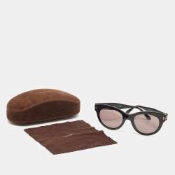 Pre Owned Tom Ford Black Lou Oval Sunglasses