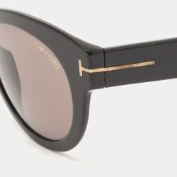 Pre Owned Tom Ford Black Lou Oval Sunglasses