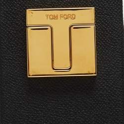 Pre Owned Tom Ford Black Grained Leather iPhone 12 Case