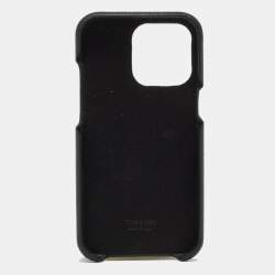 Pre Owned Tom Ford Black Grained Leather iPhone 12 Case