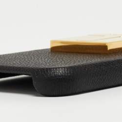 Pre Owned Tom Ford Black Grained Leather iPhone 12 Case