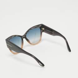 Tom Ford Grey Gradient TF371 Anoushka Cat Eye Sunglasses