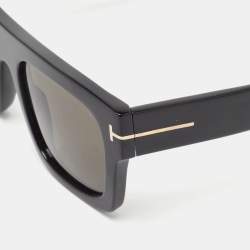 Tom Ford Black  Fausto Tf711 Rectangle  Sunglasses