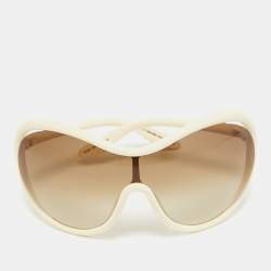 Tom Ford Off White Gradient FT267 Shield Sunglasses