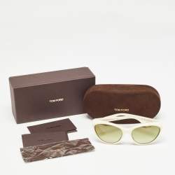 Tom Ford Off White Gradient TF231 Martina Cat Eye Sunglasses