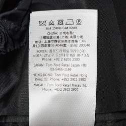 Tom Ford Black Rhinestone Button Wool Single Breasted Blazer S