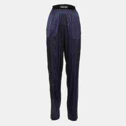 Tom Ford Navy Blue Silk Trousers XS