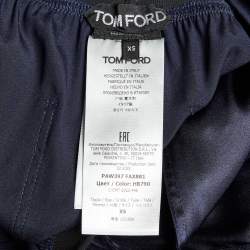 Tom Ford Navy Blue Silk Trousers XS