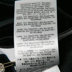 Pre Owned Tom Ford Black Velvet Jersey Logo Detail Leggings XS
