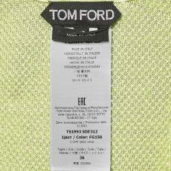 Tom Ford Green Sequin Slit Detail Tank Top XS