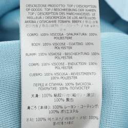 Pre Owned Tom Ford Metallic Baby Blue Viscose Tank Top S