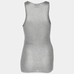 Tom Ford Silver Rib Knit Tank Top XS