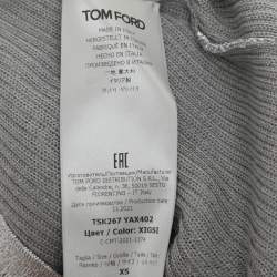 Tom Ford Silver Rib Knit Tank Top XS