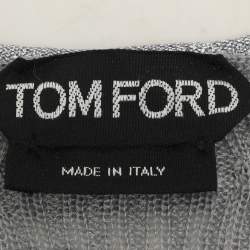 Tom Ford Silver Rib Knit Tank Top XS