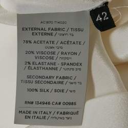 Tom Ford White Sateen Draped Mini Dress M