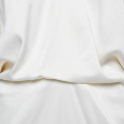 Tom Ford White Sateen Draped Mini Dress M
