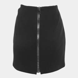 Pre Owned Tom Ford Black Wool Knit Mini Skirt M