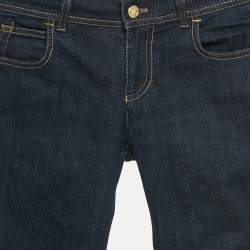 Pre Owned Tom Ford Dark Blue Denim Zipper Detail Skinny Fit Jeans M Waist 28"