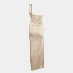 Pre Owned Tom Ford Champaign Pink Jersey One Shoulder Evening Dress XXS 