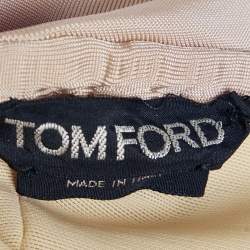 Pre Owned Tom Ford Champaign Pink Jersey One Shoulder Evening Dress XXS 