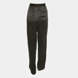 Pre Owned Tom Ford Black Silk Logo Waist band Pajama Pants S