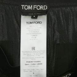 Pre Owned Tom Ford Black Silk Logo Waist band Pajama Pants S