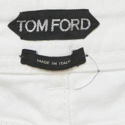 Pre Owned Tom Ford White Denim Skinny Jeans M/Waist 29"
