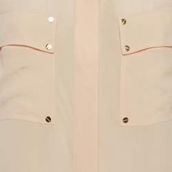 Pre Owned قميص توم فورد وردي حرير طويل الأكمام مقاس متوسط