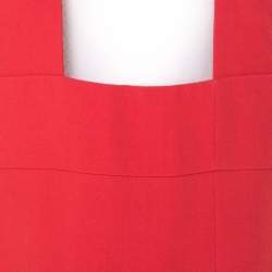 Tom Ford Scarlet Red Stretch Crepe Mesh Paneled Gown L
