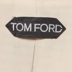 Tom Ford Beige Textured Twill Single Breasted Blazer XS