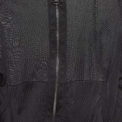 Pre Owned Tom Ford Black Silk Knit Semi Sheer Hooded Jacket S