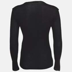Pre Owned Tom Ford Black Cashmere Knit Long Sleeve Sweatshirt S