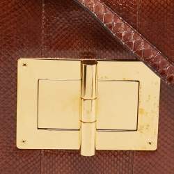 Tom Ford Brown Python Large Natalia Shoulder Bag