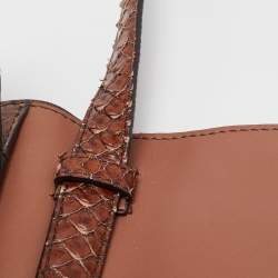 Tom Ford Brown Python Large Natalia Shoulder Bag
