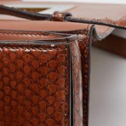 Tom Ford Brown Python Large Natalia Shoulder Bag