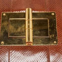 Tom Ford Brown Python Large Natalia Shoulder Bag
