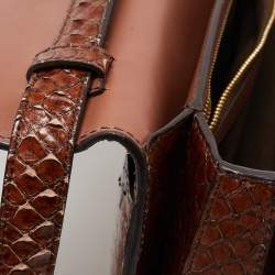 Tom Ford Brown Python Large Natalia Shoulder Bag