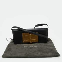 Tom Ford Black Leather Natalia Convertible Clutch